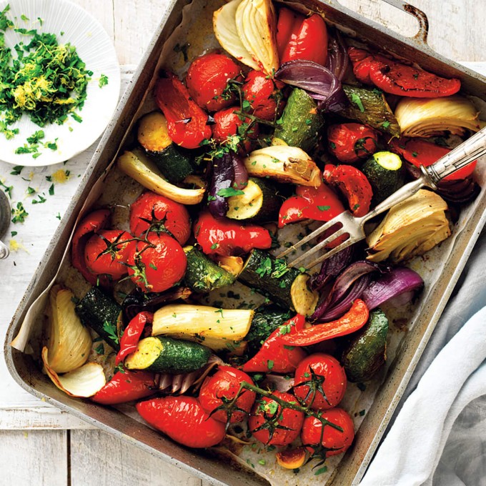 Italianroasted Vegetables Recipe myfoodbook Mediterranean side dish